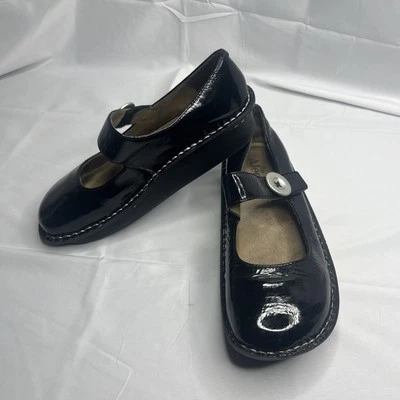 Alegria by PG Lite Paloma Platform Mary Jane Leather Women's Black Shoes EU 40 - Image 1 of 4