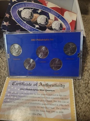 2002 Philadelphia Mint Edition State Quater Collection Proof Set with COA - Image 1 of 2