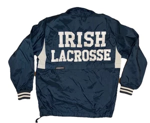 Vintage Rennoc Notre Dame Lacrosse Fighting Irish Jacket Half Zip Pullover Small - Bild 1 von 12