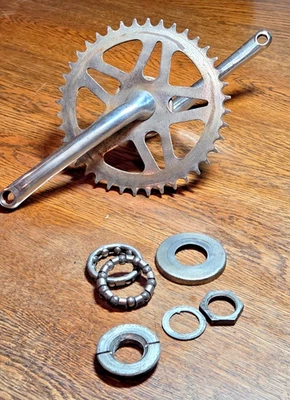 Vintage Wald 40 Tooth Bicycle 6 3/4" Sprocket & Crank 6" Arms Muscle Bike - Image 1 of 4