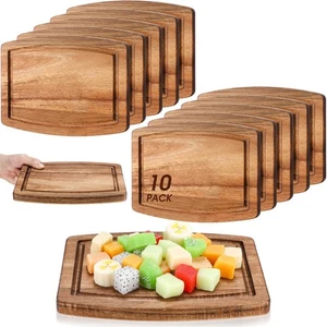 10 Pcs Acacia Wood Cutting Boards Bulk for Laser Engraving Wooden Dinner Plat... - Bild 1 von 7