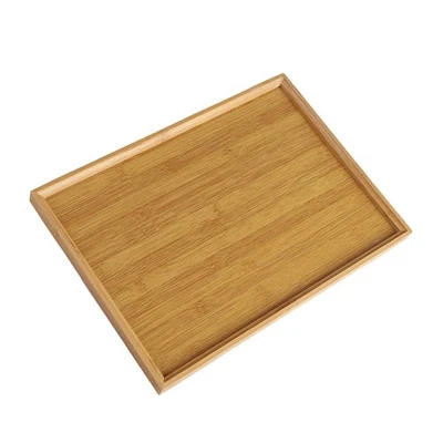 Stylish Wood Color Serving Tray for Breakfast Dinner Easy to Clean and Maintain - Image 1 of 4