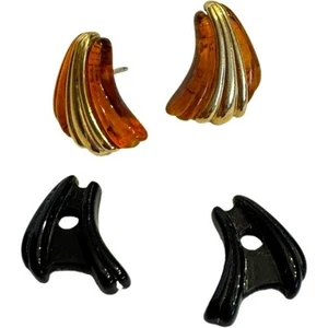 Vintage 1985 Avon About Town Convertible Pierced Earrings 3 Ways to Wear - Picture 1 of 5