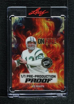 2024 Leaf Press Pass Premium On Fire 1/1 Joe Namath #OF-JN1 HOF zz5 Foto 1 de 3