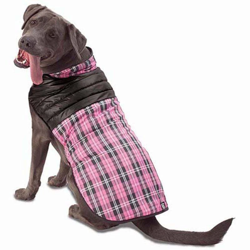 Petrageous Vail Plaid Dog Vest X-Small Pink Plaid/Black - Image 1 of 1