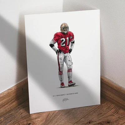 Deion Sanders Poster San Francisco 49ers Football 8x10 Print - Image 1 of 4