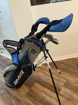 Top Flight Kids Junior 6 件套高尔夫球杆套装带袋 -39 英寸球杆拉姆推杆 32 英寸 — 第 1/4 张图片