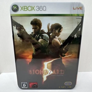 Resident Evil 5 Deluxe Edition Xbox 360 Japan Steelbook Biohazard 5 Capcom - Picture 1 of 7