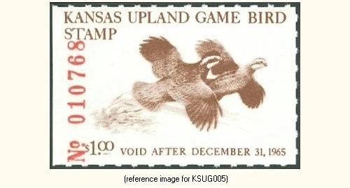 D2K Kansas Upland Bird 1965 $1.00 - Image 1 of 1