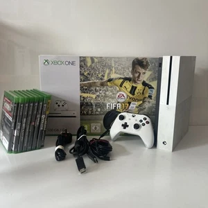 Microsoft Xbox One S - 500GB Consola De Juegos Blanca En Caja + 8 Juegos Gratis - Imagen 1 de 18