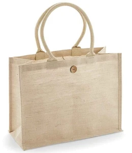 Westford Mill Laminated Jute/Cotton Juco Shopper Bag - Picture 1 of 3