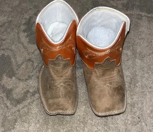 Anderson Bean Baby Crib Cowboy Boots Sz 9-12 Months 9M -12N  Leather Goat - Picture 1 of 4
