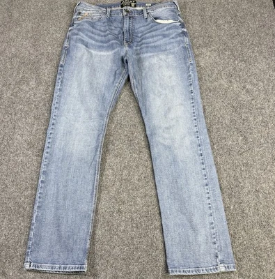 Jeans Ariat M8 Modernos Pierna Ajustada Para Hombre 36x32 Azul Bigote Lavado Ligero Foto 1 de 4