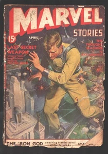Marvel Stories 4/1941-Giant Spaceman attacks city on cover-Jack Kirby art in con - Picture 1 of 2