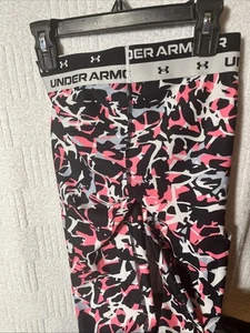 Girls Kids Under Armour Pants Pink Grey White Size Super Small - Picture 1 of 4