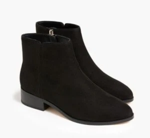 J. Crew schwarze Wildlederimitat-Stiefeletten Bootie Reißverschluss Größe 7 Einzelhandel: 178 $ - Bild 1 von 8