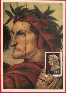 ai5881 - USSR Russia - Postal History - MAXIMUM CARD - Poet,Writer DANTE - 1965 - Picture 1 of 1