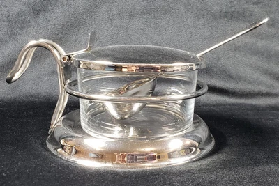 箱子和桶奶酪碗不锈钢盘翻盖顶部可拆卸玻璃碗 — 第 1/4 张图片