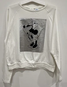 NEW ZARA BIG GIRLS MICKEY & FRIENDS LONG SLEEVE COTTON T-SHIRT TEE SIZE 13-14 - Picture 1 of 8