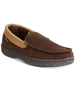 $95 32 Degrees Men Brown Slip-On Moccasin Memory Foam Slippers Us Shoe 9.5-10.5 - Picture 1 of 3