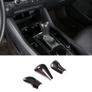Carbon Fiber Interior Shift Gear Head Trim Cover For Mazda 3 2020-2022 US - Picture 1 of 10
