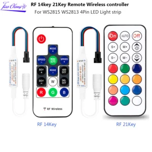 WS2815 WS2813 LED lights RGB controller RF 14key 21key Remote Wielless 4Pin - Picture 1 of 10