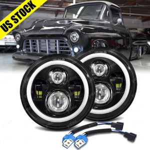 7''inch Halo LED Headlights fits for 1947-1957 Chevrolet Truck GMC Pickup NEW - Picture 1 of 9