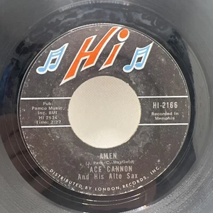 Ace Cannon - Amen / Down By The Riverside 45rpm record on Hi Label VG+ - Picture 1 of 5