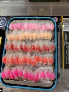 72 Huevo Nuke Hallow Glow Glow Bug con Mosca - Salmón, Steelhead y Trucha - Imagen 1 de 2