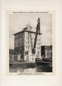 Países Bajos LEEUWARDEN Stoommeelfabriek de la década de 1910 vista impresión vintage - Imagen 1 de 2