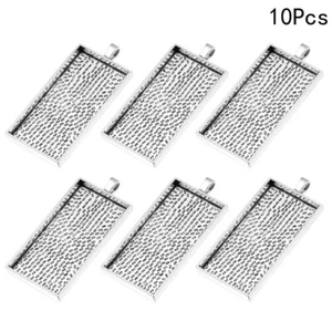 10 Stck. Leere Medaillons Große Quadratische Lünetten für Schmuckherstellung Kamee Anhänger - Bild 1 von 7