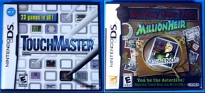 TouchMaster & Mystery Case Files Millionheir Nintendo DS Complete & TESTED - Imagen 1 de 11