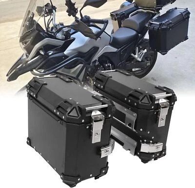 Aluminum Alloy Motorcycle Side Box Pannier Saddle Case Storage 38L & 35L R+L new - Image 1 of 4