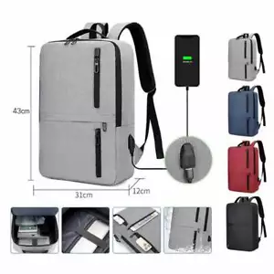 Schoolbag Backpack shoulder bag male large capacity bag charging USB businessbag - Picture 1 of 19