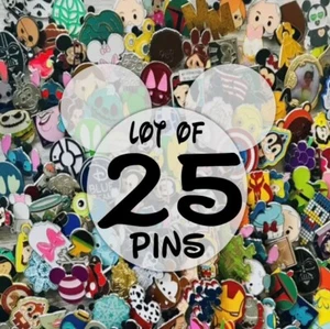 DISNEY PIN TRADING LOT 25, NO DUPLICATES, FREE SHIPPING, 100% TRADABLE - Picture 1 of 1