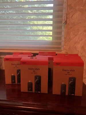 LOT OF 10 Amazon Fire TV Stick 4K (2nd Gen) Media Streamer  Alexa Voice Remote - Image 1 of 2