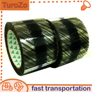 HP Carton Sealing Packing Shipping Package Tape 72mm x 100M Lines Black 1Roll - Picture 1 of 3