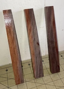 Three Pieces Hawaiian Ohia Wood~ 8 1/4" x 1" x 3/4"~ Pen Blanks (#O-1) - Picture 1 of 6