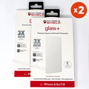 2-Pack ZAGG iPhone 8 7 6s 6 Tempered Screen Protector Glass+ - Picture 1 of 2