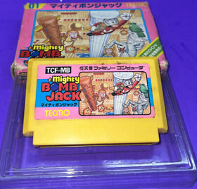 Famicom MIGHTY BOMB JACK With Box Partial Complete Nintendo FAMICOM