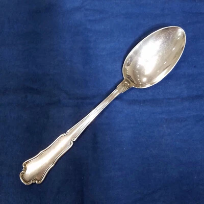 Vintage Buccellati Savoy Sterling Silverware 10 3/8" Solid Serving Spoon 130.8g - Image 1 of 4
