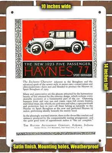 Metal Sign - 1923 Haynes 77 Sport Brougham - 10x14 inches - Foto 1 di 1