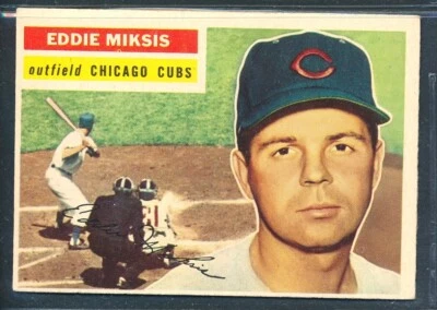 1956 Topps #285 EDDIE MIKSIS Chicago Cubs ~ VG-EX - Image 1 of 2