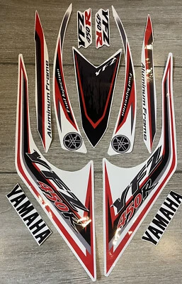 Yamaha YFZ450R 2009 Red Full Graphics Decals - Image 1 of 4