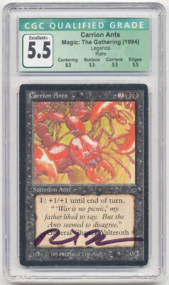 Graded Signed Carrion Ants CGC Legends Artist Richard Thomas 1994 MTG Magic Rare - Image 1 of 2