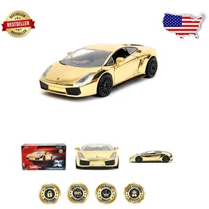 Limited Edition Gold Chrome Lamborghini Gallardo 1:24 Die-Cast - Fast & Furious - Picture 1 of 12