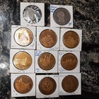 Lot d'Angleterre et de France château et autres jetons 10 jetons un pendentif 