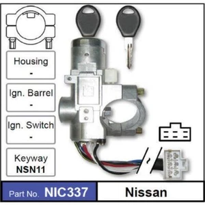 Nice NIC337 Ignition Barrel Lock & Switch for Nissan Navara D22 1997 - 2009 - Picture 1 of 3