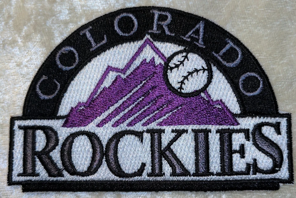 Colorado Rockies Purple Trimmed 3.5" Iron On Embroidered Patch ~Free Tracking!