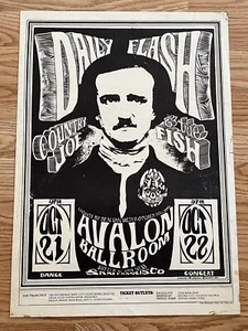 FD 31 Vintage 1966 Family Dog Edgar Allan Poe Avalon Ballroom Concert Poster AOR - Picture 1 of 20